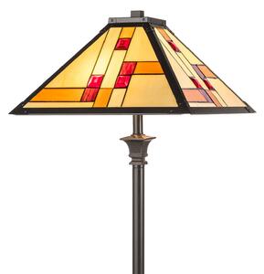 Artistar KT1836-50+P1837 lampadar în stil Tiffany, Multicolor, Camera de zi / sufragerie, Metal, Tiffany