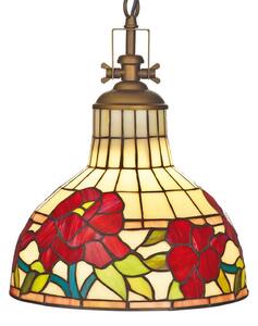 Artistar Yria lampă suspendată în stil Tiffany, Multicolor, Camera de zi / sufragerie, Metal, Tiffany