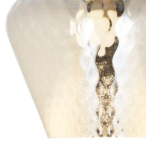 AILATI Lampă suspendată Romeo 130 cm argintiu metalic, reglabil, Metalic, Camera de zi / sufragerie, Sticlă, Modern