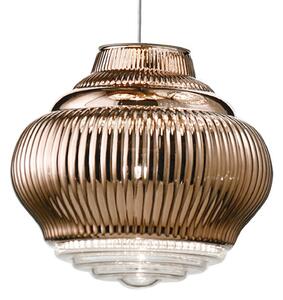 AILATI Bonnie lampă suspendată 130 cm bronz metalic, reglabil, Bronz / Alamă Veche, Camera de zi / sufragerie, Sticlă, Modern