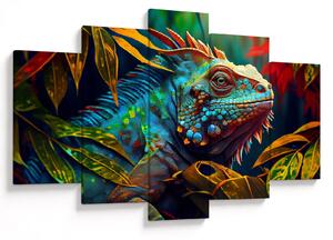 Tablou - Iguana colorată (150x105 cm)