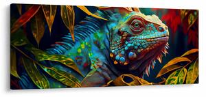 Tablou - Iguana colorată (120x50 cm)