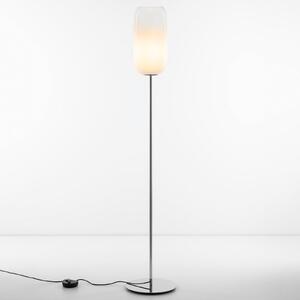 Artemide Gople lampadar alb/argintiu, reglabil, Alb, Camera de zi / sufragerie, Sticlă, Design