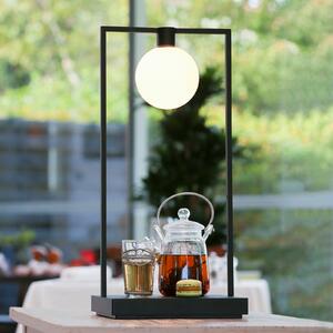 Artemide Lampă de masă Curiosity 36 cu abajur din sticlă, reglabil, Negru, Camera de zi / sufragerie, Metal, Design