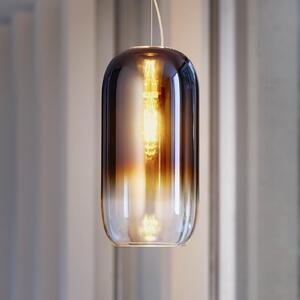 Artemide Gople lampă suspendată, albastru/negru, reglabil, Albastru, Camera de zi / sufragerie, Sticlă, Design