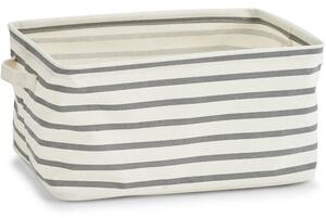 Cutie depozitare Stripes, Alb/Gri, 36x25x18 cm, Zeller