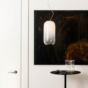 Artemide Gople lampă suspendată, alb/alb, reglabil, Alb, Camera de zi / sufragerie, Sticlă, Design