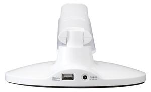 Aluminor Success lampă de birou LED cu ceas, alb, reglabil, Alb, Studiu / Birou, Metal, Modern