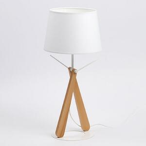Aluminor Zazou LT lampă de masă alb/lemn culoare deschisă, Lemn, Camera de zi / sufragerie, Lemn, Scandinavă