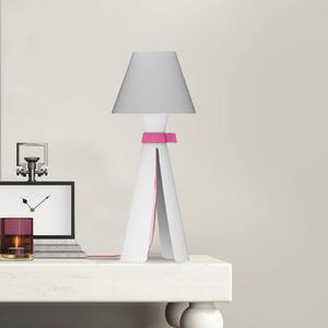 Aluminor Flea lampă de masă textilă, Alb, Camera de zi / sufragerie, Țesătură / Textil, Modern