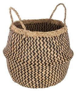 Coș decorativ din răchită și iarbă de mare, Ø 37 x 30 cm
