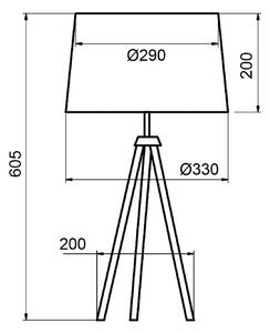Aluminor Tropic lampă de masă neagră, cablu galben, Negru, Camera de zi / sufragerie, Metal, Design, Tripod