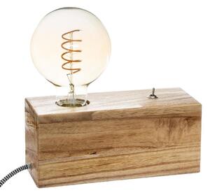 Baza din lemn TIBU pentru bec decorativ, 20 x 8 x 9 cm