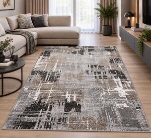 Covor Sufragerie Dormitor, Model Mira 24037 123, Gri Maro 60x110