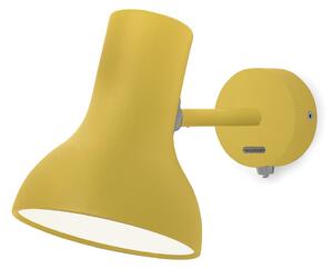 Anglepoise Aplică Type 75 Mini cu întrerupător, galben ocru, reglabil, Galben, Camera de zi / sufragerie, Metal, Design