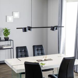 ALDEX 1047 lampă suspendată, patru surse, negru, reglabil, Negru, Camera de zi / sufragerie, Metal, Modern