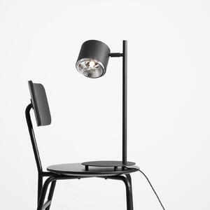 ALDEX Lampa de masă Bot, cap mobil negru, Negru, Camera de zi / sufragerie, Metal, Modern
