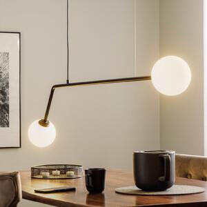 ALDEX Lampă suspendată Pure, 2 becuri, negru, reglabil, Negru, Camera de zi / sufragerie, Metal, Modern