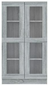 Dulap vitrină, gri sonoma, 82,5x30,5x150 cm, lemn prelucrat