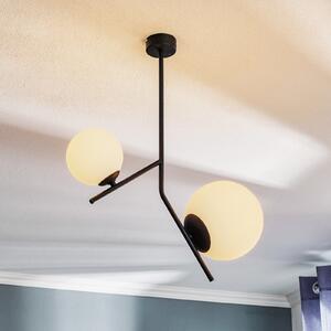 ALDEX Lampă suspendată Dione, 2 becuri, negru, reglabil, Negru, Camera de zi / sufragerie, Metal, Modern