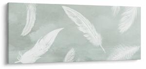 Tablou - Pene albe (120x50 cm)
