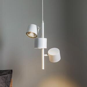 ALDEX Lampă suspendată 1046E, 3 becuri, alb, reglabil, Alb, Camera de zi / sufragerie, Metal, Scandinavă