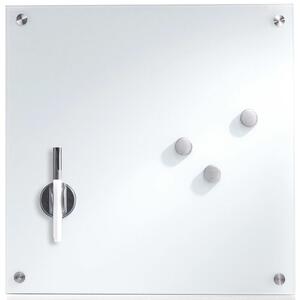 Tabla magnetica din sticla, Alb, 40x40 cm, Zeller