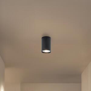 Argon Spot de tavan Tubo Ø 12 cm, negru, reglabil, Negru, Camera de zi / sufragerie, Metal, Modern