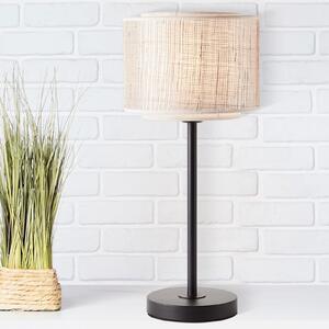 Brilliant Odar lampă de masă cu bambus, Negru, Camera de zi / sufragerie, Metal