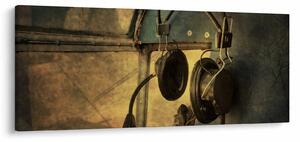 Tablou - Căști de avion de epocă (120x50 cm)