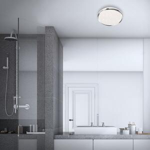 Briloner Plafonieră cu LED Acorus, IP44, decor stea, Ø 28 cm, Baie, Plastic, Modern