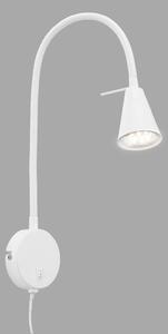 Briloner Aplică de perete LED Tusa, alb, metal, 45 cm, braț flexibil, Alb, dormitor, Metal, Modern
