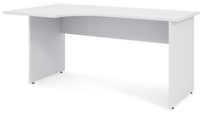 Birou ergonomic Impress 160 x 90 cm, stânga, alb