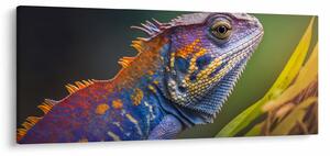 Tablou - Iguana colorată (120x50 cm)