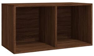 Cutie de depozitare viniluri, stejar maro, 71x34x36 cm, lemn