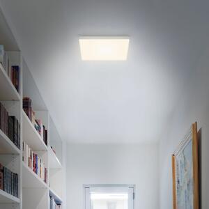 Briloner Flame plafonieră LED, 3000K, 28.7x28.7cm, argintie, Gri, Camera de zi / sufragerie, Plastic