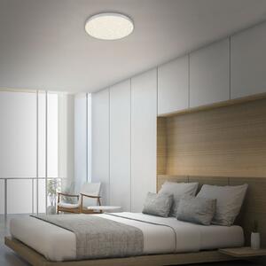 Briloner Flame Star plafonieră LED, 840, Ø38,7 cm, argintie, Alb, Studiu / Birou, Plastic, Modern