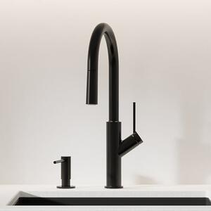 Omnires Bend baterie bucătărie pe picior negru BE6455BL