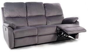 Canapea extensibilă Bud Velvet, cu trei locuri, gri