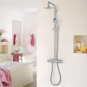 Grohe New Tempesta set de duș perete cu termostat cu duș de ploaie StarLight Chrome 27922000
