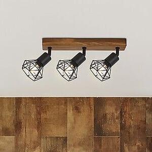 Rabalux Zeus lampă de tavan 3x40 W negru-lemn 3139