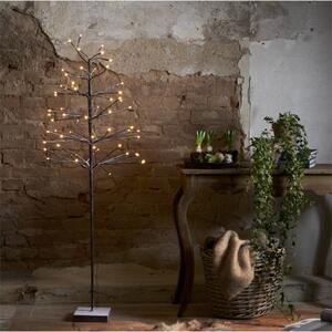STAR TRADING Copac decorativ cu LED-uri Snowfrost IP20 Înălțime 150cm, Maro / Rugină, Metal