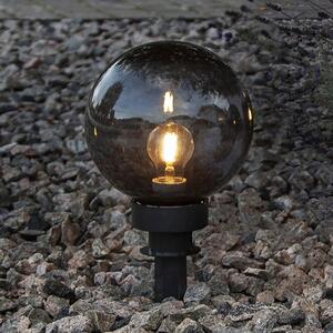 STAR TRADING Glob decorativ exterior Orby negru, Ø 20 cm, Negru, Plastic