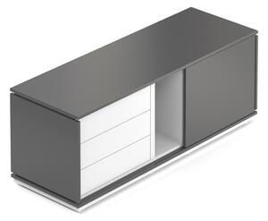 Container Creator 153,6 x 53,6 cm, 3 module, usa culisanta, alb/antracit