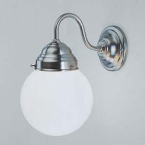 Berliner Messinglampen Larry aplică, nichel mat, reglabil, Metalic, Hol, Metal, Antichitate, glob