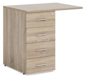 Container Impress 80 x 60 cm - 4 sertare (pentru masa Impress 76 cm), stejar sonoma