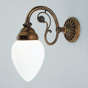 Berliner Messinglampen Mario aplică din alamă tip Berlin, reglabil, Bronz / Alamă Veche, Camera de zi / sufragerie, Sticlă, Antichitate