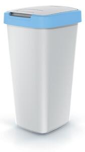 Coș de gunoi cu capac colorat, 25 l, albastru/gri