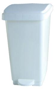 Coș de gunoi cu călcare, plastic, 50 l, alb