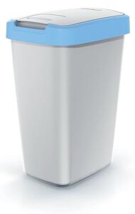 Coș de gunoi cu capac colorat, 12 l, albastru/gri